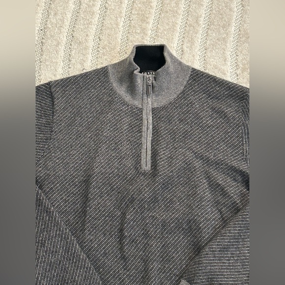 Vintage Forte Cashmere Grey Quarter Zip Sweater - M - Picture 5 of 9